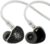Linsoul Kiwi Ears Belle 10mm DLC Dynamic Driver in-Ear Monitor, HiFi Wired Earbuds with Dual Silver-Plated Cables, Professional IEM for Stage Performance/Gaming/Music Production (with MIC, Black)