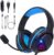 Mormoque H20 Stereo Gaming Headset with Adapter Kit-Includes 3.5mm,USB-C,USB-A,PC Splitter,for PC, PS5, PS4,Xbox, Switch,X|S,Over-Ear Noise Cancelling Wired Headphones with Microphone for phone,Laptop