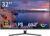 ZZA Computer Monitor 32 Inch Gaming Monitor 4K UHD (3840×2160p) Ultra-Clear IPS Screen, 100% sRGB, HDR10, 178° Viewing Angle, Display Port/HDMI, Compatible with Wall mounting 75 * 75MM