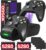 Fosmon Fast Charging for Xbox Controller Charger Station for Xbox Series X | S, Xbox One, Elite, Core w/ 2X 5280mWh Rechargeable Battery Packs, 4 Covers & Dock Stand
