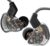 CCZ Yinyoo Melody in Ear Monitors Earphones Headphones Wired Earbuds without Microphone IEM HIFI Bass with 1DD 1BA, Ear fins, 4N OFC Cable for Musicians, Singer, on Stage, Studio (no mic, clear black)