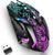 Wireless Gaming Mouse, Rechargeable Wireless Computer Mouse with Type-C Fast Charging, Ergonomic Mouse with 3 Adjustable DPI, 6 Silent Buttons, LED Light, Long Battery Life for Laptop, PC, Mac