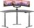 Vari Command Center Electric Standing Desk – 120° Curved Sit-Stand Gaming Desk Corner Workstation for Triple Monitors + Sloped Front Edge, 4 Height Settings, 200 lb Capacity (Black Top/Slate Legs)