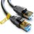 Vabogu Cat 8 Ethernet Cable 1.5FT, Heavy Duty 26AWG High Speed 40Gbps 2000MHz, Gold Plated RJ45 Shielded, Weatherproof Indoor & Outdoor LAN Cable for Gaming PC PS5 Xbox Modem Router