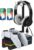 PS5 Controller Charger with USB Charging Port and AC Outlet, RGB DualSense Charging Station Dock for Playstation 5 Controllers with Headphone Stand, PS5 Accessories