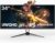 CRUA 34” Gaming Monitor 165Hz/144Hz, UWQHD 3440x1440P IPS Ultrawide Screen Computer Monitors with Built-in Speakers, Supports FreeSync, 120% sRGB, PIP/PBP, HDMI2.0 & DP1.4, Wall Mount&Tilt Adjustable
