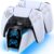 PS 5 Controller Charger Station Compatible with PlayStation 5 Edge & Dual Controller, 9 Lightings PS 5 Accessories Charging Station, PS 5 Dock Stand with LED Indicator for PlayStation Consoles