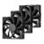 DARKROCK 3-Pack 120mm Black Computer Case Fans High Performance Cooling Low Noise 3-Pin 1200 RPM Hydraulic Bearing Quiet Long life Up to 30,000 hours 5 Years After-sales Service