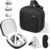 Ultra-Compact Carrying Case for Meta Quest 3S/Quest 3/Quest 2, Travel-Friendly Slim Storage Bag for Original Cloth Strap, Lightweight VR Pouch Fits in Backpack, Shockproof Protection, Black