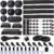 N NOROCME 192 PCS Cable Management Kit 4 Wire Organizer Sleeve,11 Cable Holder,35Cord Clips 10+2 Roll Cable Organizer Straps and 100 Fastening Cable Ties for Computer TV Under Desk, black,clear