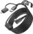 AMVR Link Cable with Charging 16FT Compatible with Meta Quest 3/3S/2/Pico 4 Accessories, Nylon Braided Cable with USB 3.0 A to C Adapter for SteamVR/PCVR, High-Speed Max 5Gbps, Play While Charger