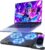 Laptop Cooling Pad with 3 Quiet Fans, 5-Level Height Adjustable Ergonomic Stand, 2 USB Ports & Phone Holder, Fits 12-17 Inch Laptops, Family-Friendly for Gaming/Work/Online Class,