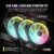 CORSAIR iCUE Link LX120 RGB 120mm PWM Fans Triple Pack – Dual Light Loops – Includes iCUE Link System Hub – CORSAIR AirGuide Technology – Black
